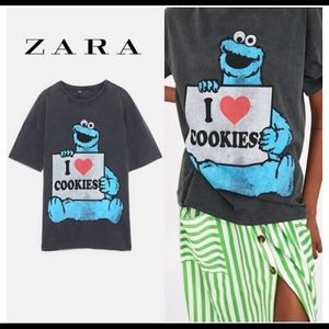 Zara | Tops | Zara Cookie Monster Small 
